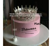 1/3/5 pcs Queen Princess Happy Birthday Acrylic Cake Topper Insert Queen Acrylic Cake Decoration Side Wedding Party Ornaments