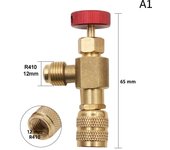 Liquid Safety Valve R410A R22 Air Conditioning Refrigerant 1/4 "Safety Adapter Air Conditioning Repair And Fluoride