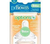 Dr. Brown's Options Preemie Flow Tetinas de Silicona Boca Ancha Y 9M+ 2 uds