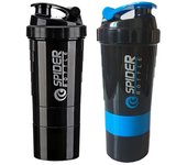 3 Layers Shaker Protein Bottle Powder Shake Cup Water Bottle Body Building Exercise Bottle Plastic Mixing Cup Gym Cup