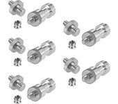 1/4"-20 to 3/8"-16 Threaded Screw Adapter Converter Female Spigot Reducer Bushing Screw Mount Set for Camera Tripod Ballhead