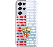 Funda original compatible con Samsung Galaxy S21 Ultra - S30 Ultra - UD Almería patrón escudos clear