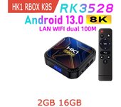 HK1 RBOX K8S RK3528 Android 13 Rockchicp 8K HDR LAN 100M Dual Wifi 2.4G 5G BT4.0 RAM 2GB 4GB ROM 16GB 32GB 64GB Smart TV Box