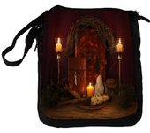 MERCHANDMANIA BANDOLERA REPORTERO MEDIANA BOLSO Vela Iluminado Luz Altar Pagano Wicca Magia bolsa mochila hombro brujas vampiros magos