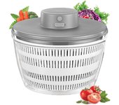 Girador de Ensalada Eléctrica, deshumidificador de Ensalada USB inalámbrico de 4L para Frutas y Verduras