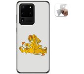 Tumundosmartphone Funda Gel Tpu para Samsung Galaxy S20 Ultra diseño Leones Dibujos