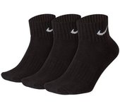 CALCETINES NIKE CUSHION QUARTER TOBILLERO NEGRO