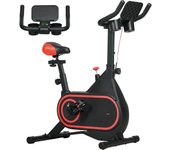 SPORTNOW Bicicleta Estática Bicicleta de Fitness con Resistencia Ajustable en 8 Niveles Pantalla LCD Volante Silencioso y Soporte para Botella Carga 150 kg para Entrenamiento en Hogar Gimnasio