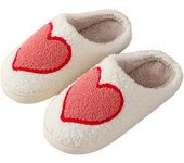 LINDAS ZAPATILLAS PARA MUJER - Zapatillas de casa para interiores mullidas, acogedoras y cálidas - Lindas zapatillas con forma de corazón para mujer