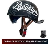 Retro helmet cocked tail motorcycle helmet for men and women Four Seasons Prince cruise helmet riding personality half helmet.