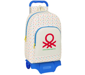 Mochila con Carro Benetton "Topitos" 30X46X14 (Safta 612351160)