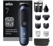 Braun Series 7 MGK7421 recortadora todo en uno, Kit 10 en1 para afeitado masculino, recorte de barba, depilación masculina, corte de pelo, nariz, orejas, lámina ultraafilada, base de carga, estuche, resistente al agua, recargable