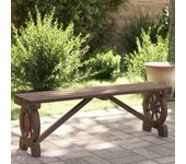 vidaXL Banco de jardín madera maciza abeto 115 cm