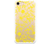 Funda compatible con iPhone 7 - IPhone 8 - Flores Contorno Amarillo