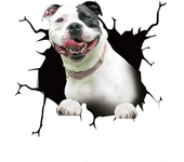 3D Animal Puppy Broken Window Car Stickers Motorcycle Decor Simulation French Bulldog Auto Rear Windows Waterproof Vinyl Decals