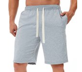 Pantalones cortos holgados de verano para hombre, pantalones cortos casuales, pantalones cortos de longitud media, pantalones de playa, pantalones deportivos con cordón de talla grande, tendencia para hombre