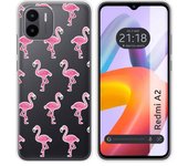 Funda Silicona Transparente para Xiaomi Redmi A2 diseño Flamenco Dibujos