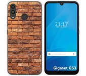 Funda Silicona para Gigaset GS3 diseño Ladrillo 04 Dibujos