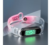 Silicone Strap For Xiaomi Mi Band 6 5 4 3 Transparent Change Color Light Wrist Bands Bracelet For Miband5 6 Sports Waterproof