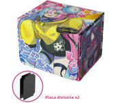 Leather Deck Box for Trading Cards Anime Card Storage Box Fits 100+ Single Sleeved Card TCG Cards Game Collection Storage Box
