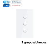 Tuya WiFi Smart Light Switch Neutral Wire/No Neutral Wire Required Wall Touch Switch 1/2/3 Gang Switch For Alexa Google Home