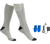 Calcetines Eléctricos para hombres y Mujeres, With rechargable de 4000 mAh cateria, 3 niveles de calefacciónes, calcetines de Algodon PARA EL Aire Libre