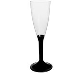 MONOUSO | Copa Reutilizable PS Pie Negro Cava 120ml 2P (20 Uds)