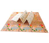 Alfombra de Juegos Asalvo Granja y Ciudad Plegable XXL 200 x 180