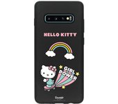 Funda original compatible con Samsung Galaxy S10 Plus Negro con un diseño de Hello Kitty girl power