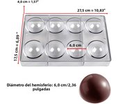 Chocolate Mold Polycarbonate Sphere Diamond Chocolate Bonbons Candy Bar Bakery Confectionery Baking Pastry Tools