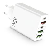 Cargador USB C Carga Rápida Marca NF MAXONE - Cargador USB Múltiple 5 Puertos - Enchufe Multiple USB C 65 W – Adaptador USB C Compatible con Samsung, iPad, iPhone, Huawei, Google, Carga Rapida.65W