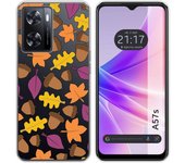 Funda Silicona Transparente para Oppo A57s diseño Otoño Dibujos
