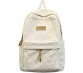 Mochila ligera a cuadros, ideal para un portátil de 15,6 pulgadas (beige, talla única).
