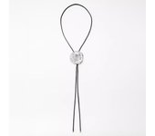 2024 New ZAA Cowboy Style Badge Necklace, Geometric Engraved Rose Adjustable Necklace, Party and Banquet Jewelry