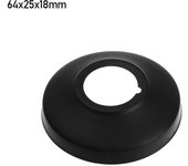 New Black Shower Faucet Decorative Cover Chrome Finish Stainless Steel Water Pipe Wall Covers Bathroom Accessories