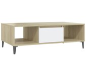 vidaXL Mesa de centro madera contrachapada 103,5x60x35 cm Blanco, Negro, Gris Mesita de Salón o Comedor o Auxiliar Mesa de Café Meuble Salón