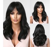 Light Golden Short Wavy Bobo Wig Blonde Synethetic Natural Hair Wig for Women Daily Cosplay Heat Resistant Middle Part Wig