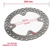 Motorcycle 240mm Brake Disc Retro Rotor Disc For HONDA CR 125 CRF 250 CRF 450 E R X 2002-2008 Front Rear Brake Disc