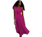 Vestido Portofino Midi, En Color Buganvilla Naranja, Tejido de Crepé, Cremallera Invisible, Vestidos de Invitada de Boda o Eventos Especiales, Diseño Elegante, de Fiesta, Entallado, Favorecedor - Cayma Closet