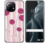 Tumundosmartphone Funda Gel Tpu para Xiaomi Mi 11 5G diseño Flores Vintage Dibujos