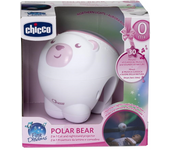 Proyector Oso Polar rosa 2 en 1 ¡con luces y música personalizables! 13x13x14,5 cm (Chicco 00011558100000)
