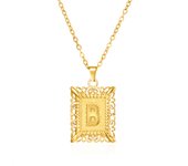 Gold Color 26 Alphabet Necklace For Women Men Stainless Steel Initial Letter Clavicle Chain Choker Birthday Party Jewelry Gifts