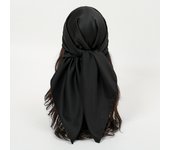 Plain Silk 90 Square Scarf Satin Headband For Muslim Woman Hijabs Wraps Fashion Hair Scarf Casual Islam Turban Female Bandbana