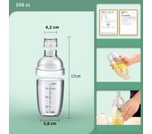 PC resin Cocktail Shaker Martini Hand Shaker Cup with Scales 350ml/500ml/700ml/1000ml Milk Tea Wine Drink Shaker Mixer Bar Tool