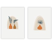 Set de 2 cuadros calidad premium con marco de madera - 30x40 cm o 50x70 cm - POSTER LAB