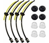 Mangueras de combustible con filtro, kit universal para desbrozadora, mangueras para cortacésped con bombilla de cebado, práctica jardinería