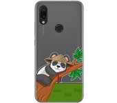 Tumundosmartphone Funda Gel Transparente para Xiaomi Redmi 7 diseño Panda Dibujos