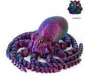 3D Printed Articulated Octopus – Poseable Tentacles Desk Toy, Eco-Friendly PLA Sculpture, Unique Gift for Kids & Adults