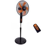 Jata Ventilador de Pie, 50 W, 5 Aspas de 45 cm de diámetro, Temporizador 7h, Oscilante, 3 Velocidades, Altura Ajustable 142 cm, Mando Distancia, Silencioso - VP3045