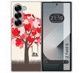 Tumundosmartphone Funda Carcasa Dura para Samsung Galaxy Z Fold 6 5G diseño Pajaritos Dibujos